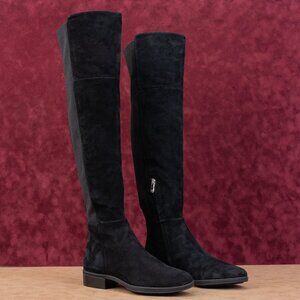 Sam Edelman Women Pam Black Suede Elastic OTK Zip Fashion Boots sz 6